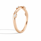 Brielle Stackable Wave Stacking Diamond Ring in 14K Rose Gold second product view