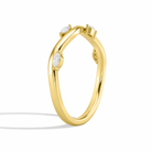 Brielle Stackable Wave Stacking Diamond Ring in 14K Yellow Gold second product view