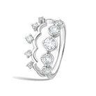 Maren Toi Et Moi Crowned Duo Stackable Half Eternity Diamond Band in Platinum second product view