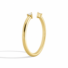 Valen Toi Et Moi Three Prong Duo Solitaire Open Diamond Ring in 14K Yellow Gold second product view