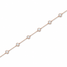 Noelle Brilliant Bezel Station Diamond Bracelet in 14K Rose Gold second product view