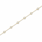 Noelle Brilliant Bezel Station Diamond Bracelet in 18K Yellow Gold second product view