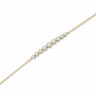 Aveline Brilliant Graduated Curve Diamond Bracelet in 14K Yellow Gold second product view