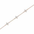 Mirabel Fleur Multi Station Charm Diamond Bracelet in 14K Rose Gold second product view