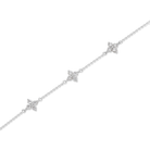 Mirabel Fleur Multi Station Charm Diamond Bracelet in 14K White Gold second product view