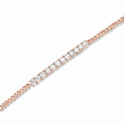 Zinnia Brilliant Bar Diamond Bracelet in 14K Rose Gold second product view