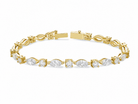 Aurelia Multi Shape Diamond Tennis Bracelet in 14K Yellow Gold second product view