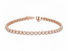 Faye Brilliant Bezel Diamond Tennis Bracelet in 14K Rose Gold second product view