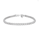 Faye Brilliant Bezel Diamond Tennis Bracelet in 14K White Gold second product view