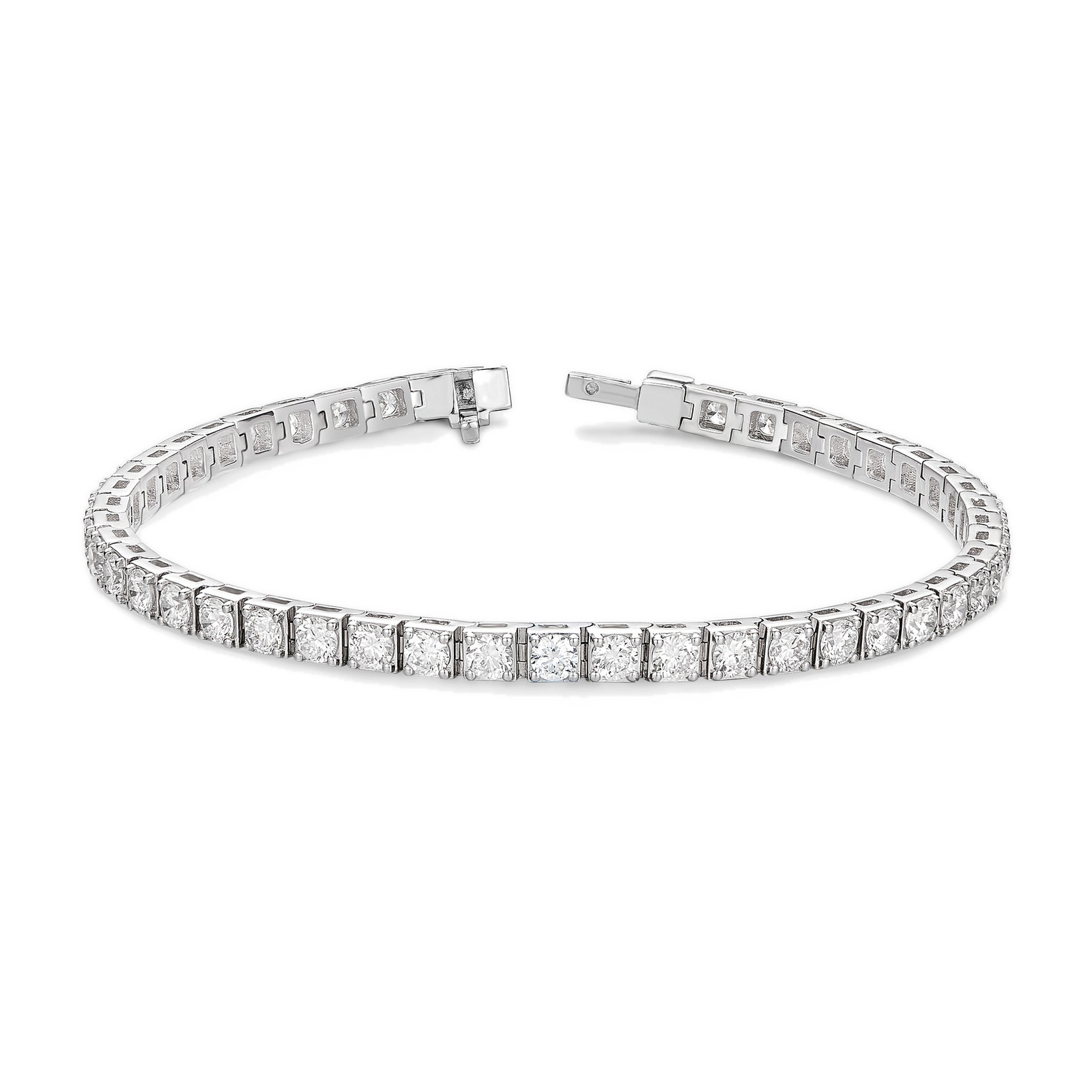 Oriana Infinity Interlocking Brilliant Diamond Tennis Bracelet in 14K White Gold second product view