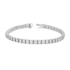 Oriana Infinity Interlocking Brilliant Diamond Tennis Bracelet in Platinum second product view