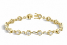 Delphine Alternating Multi-Shape Diamond Tennis Bracelet in 14K Yellow Gold second product view