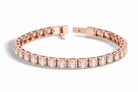 Paloma Brilliant Box Link Diamond Tennis Bracelet in 14K Rose Gold second product view