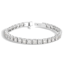 Paloma Brilliant Box Link Diamond Tennis Bracelet in Platinum second product view