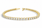 Soleia Four-Prong Brilliant Diamond Tennis Bracelet in 14K Yellow Gold second product view