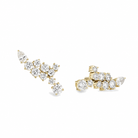 Honorine Cluster Climber Diamond Stud Earrings in 18K Yellow Gold second product view