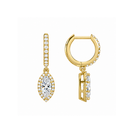 Bellamy Marquise Luxe Drop Huggie Hoop Lab-Grown Diamond Earrings in 18K Yellow Gold, alternate product view