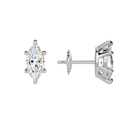 Eira Marquise Solitaire 4-Prong Lab-Grown Diamond Stud Earrings in Platinum, alternate product view