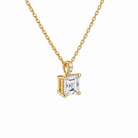 Maeva Asscher Accented Bail Lab-Grown Diamond Pendant Necklace in 14K Yellow Gold, alternate product view