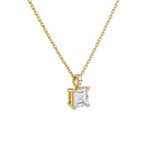 Maeva Asscher Accented Bail Diamond Pendant Necklace in 14K Yellow Gold second product view