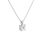 Maeva Cushion Accented Bail Diamond Pendant Necklace in Platinum second product view