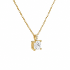 Maeva Cushion Accented Bail Diamond Pendant Necklace in 18K Yellow Gold second product view