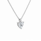Maeva Heart Accented Bail Lab-Grown Diamond Pendant Necklace in 14K White Gold, alternate product view
