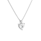 Maeva Heart Accented Bail Diamond Pendant Necklace in 14K White Gold second product view
