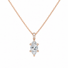 Maeva Marquise Accented Bail Lab-Grown Diamond Pendant Necklace in 14K Rose Gold, front view