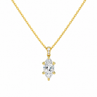 Maeva Marquise Accented Bail Lab-Grown Diamond Pendant Necklace in 14K Yellow Gold, front view