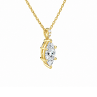 Maeva Marquise Accented Bail Lab-Grown Diamond Pendant Necklace in 14K Yellow Gold, alternate product view
