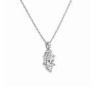 Maeva Marquise Accented Bail Lab-Grown Diamond Pendant Necklace in 18K White Gold, alternate product view