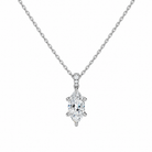 Maeva Marquise Accented Bail Lab-Grown Diamond Pendant Necklace in Platinum, front view