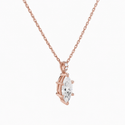 Maeva Marquise Accented Bail Diamond Pendant Necklace in 14K Rose Gold second product view