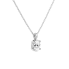 Maeva Oval Accented Bail Diamond Pendant Necklace in 14K White Gold second product view