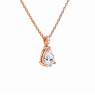Maeva Pear Accented Bail Lab-Grown Diamond Pendant Necklace in 14K Rose Gold, alternate product view