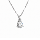 Maeva Pear Accented Bail Lab-Grown Diamond Pendant Necklace in 18K White Gold, alternate product view