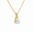 Maeva Pear Accented Bail Lab-Grown Diamond Pendant Necklace in 18K Yellow Gold, alternate product view