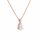 Maeva Pear Accented Bail Diamond Pendant Necklace in 14K Rose Gold second product view