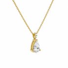 Maeva Pear Accented Bail Diamond Pendant Necklace in 14K Yellow Gold second product view