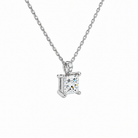 Maeva Princess Accented Bail Lab-Grown Diamond Pendant Necklace in Platinum, alternate product view