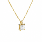 Maeva Princess Accented Bail Diamond Pendant Necklace in 18K Yellow Gold second product view