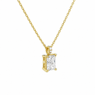 Maeva Radiant Accented Bail Diamond Pendant Necklace in 14K Yellow Gold second product view