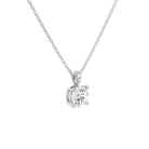 Maeva Round Accented Bail Diamond Pendant Necklace in 18K White Gold second product view