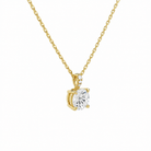 Maeva Round Accented Bail Diamond Pendant Necklace in 14K Yellow Gold second product view
