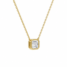 Sienna Asscher Bezel Solitaire Diamond Necklace in 18K Yellow Gold second product view