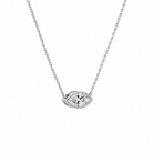 Sienna Marquise Bezel Solitaire Lab-Grown Diamond Necklace in Platinum, alternate product view