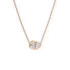 Sienna Pear Bezel Solitaire Lab-Grown Diamond Necklace in 14K Rose Gold, alternate product view