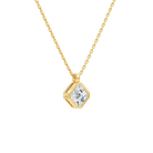 Stellaire Asscher Bezel Solitaire Lab-Grown Diamond Pendant Necklace in 14K Yellow Gold, alternate product view