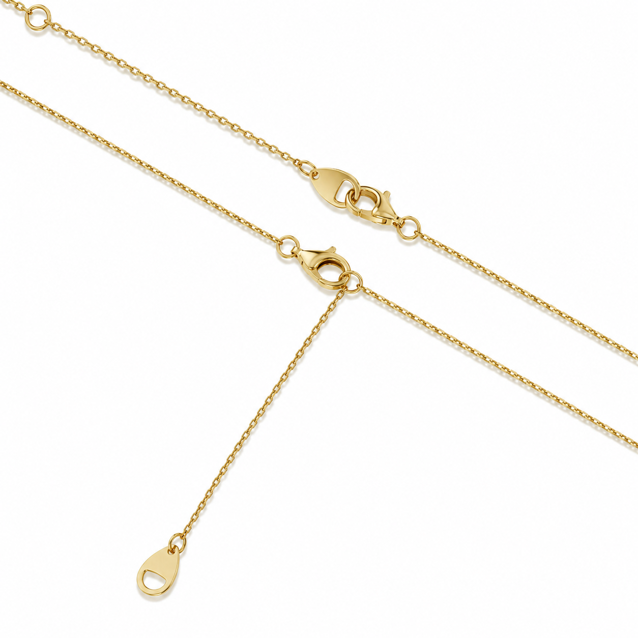 Tindra Ensemble Brilliant Link Diamond Necklace in 14K Yellow Gold second product view
